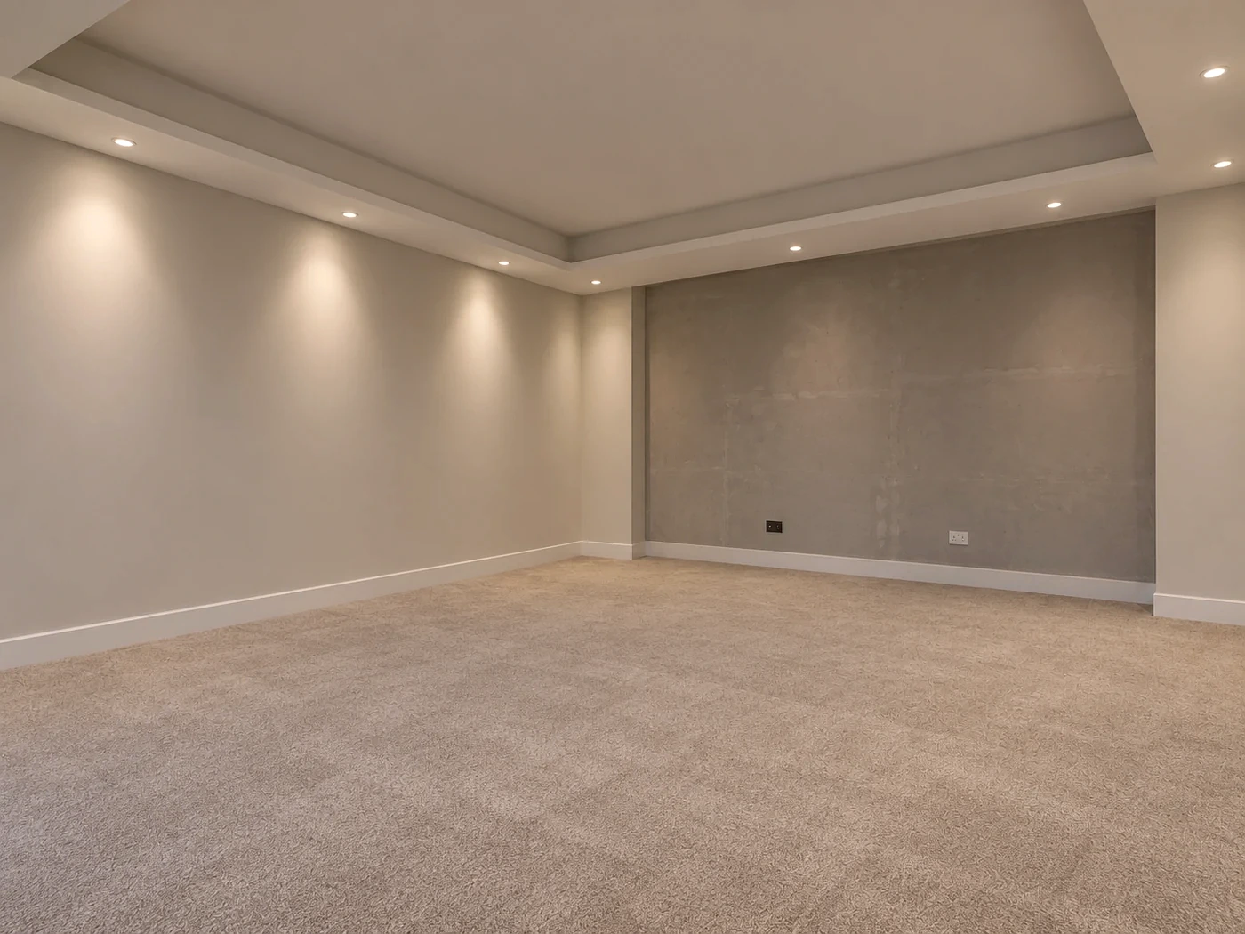 Same room before the entertainment space transformation