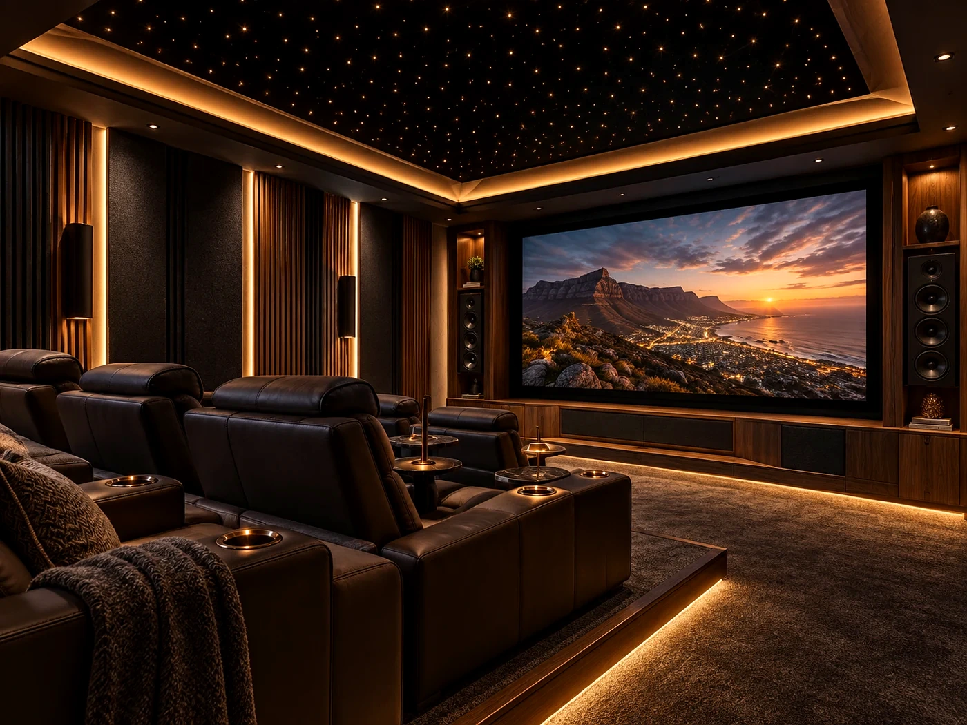 Finished luxury private home cinema