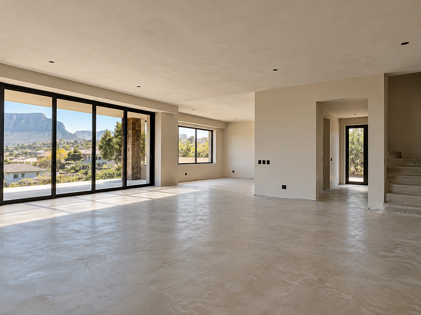 Open-plan room ready for transformation