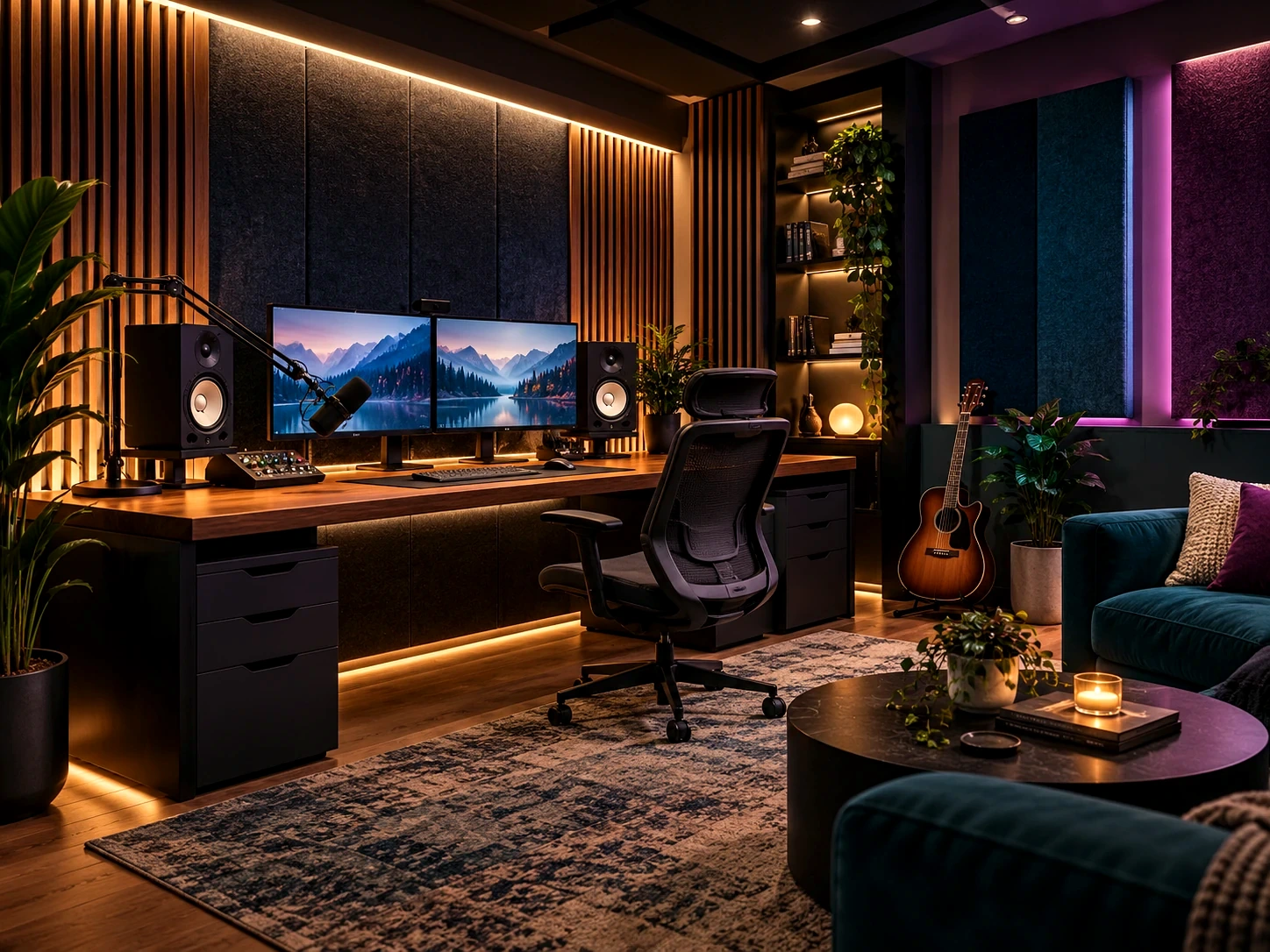 Finished recording and podcast studio